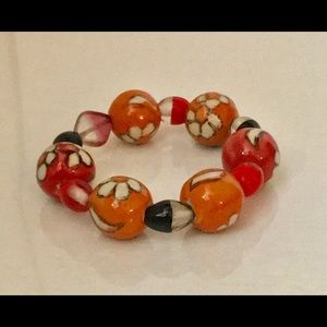 Sweet Orange Bead Bracelet